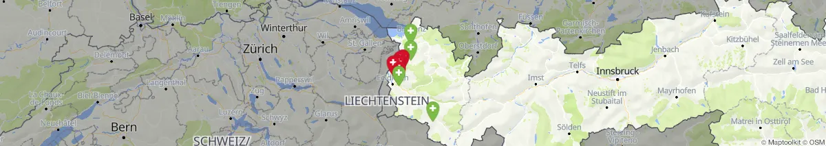 Map view for Pharmacies emergency services nearby Götzis (Municipality, Vorarlberg) (56)